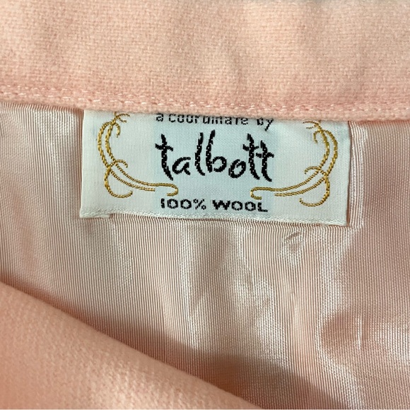 Vintage Retro 1960’s Mid Length Peach 100% Wool Skirt by a coordinate by Talbott - Picture 9 of 16